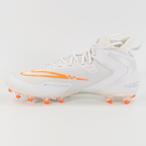 Nike Alpha Huarache 8 Elite LAX \'White Orange\' CW4447-102 size 12.5